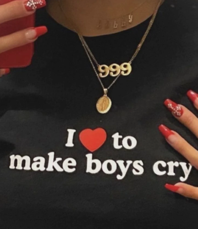 Free Shipping-"I LOVE TO MAKE BOYS CRY" TEE