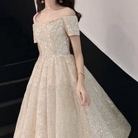 Cute tulle sequins short prom dress homecoming dress - Thumbnail 3