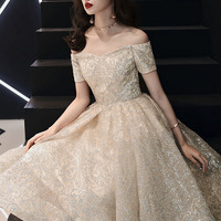 Cute tulle sequins short prom dress homecoming dress - Thumbnail 4