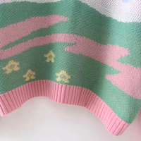 CUTE LANDSCAPE PRINT KNIT SWEATER - Thumbnail 3