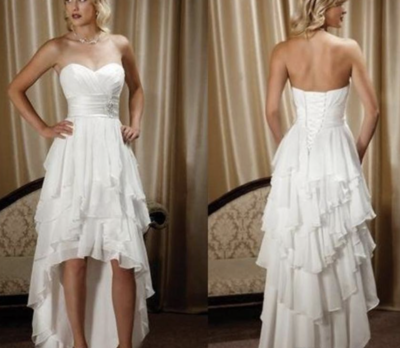 Sweetheart Hi Low Wedding Dresses Bridal Gown