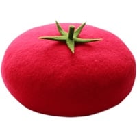 Cute Tomato Beret Hat - Thumbnail 4