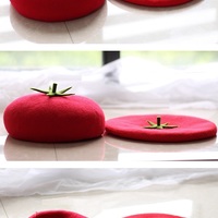 Cute Tomato Beret Hat - Thumbnail 2