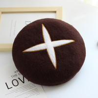 Cute Handmade Shiitake Mushroom Wool Beret Hat - Thumbnail 3