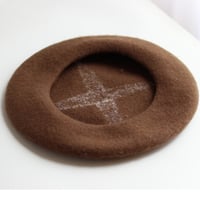 Cute Handmade Shiitake Mushroom Wool Beret Hat - Thumbnail 5