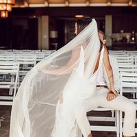 Gorgeous Sheath V Neck Spaghetti Straps White Satin Wedding Dresses,1316 - Thumbnail 2