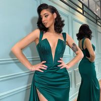 High Side Slit Long Prom Dresses, Sexy 2021 Prom Dresses, Evening Party Dresses,1322 - Thumbnail 1
