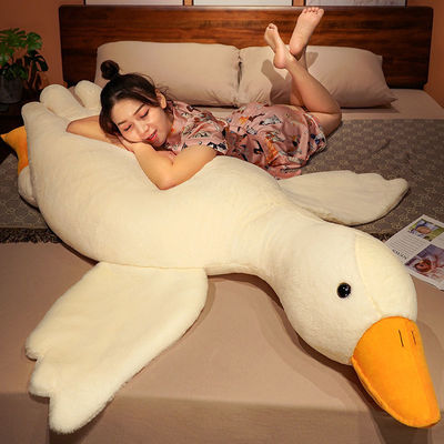 Cute big white goose pillow plush sleeping doll
