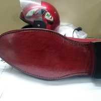 Men's Hand Stitch Red Wingtip Style Brogue Lace Up Formal Wear Shoes - Thumbnail 3