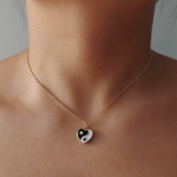 Free Shipping-YIN YANG HEART NECKLACE - Thumbnail 2