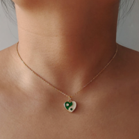 Free Shipping-YIN YANG HEART NECKLACE - Thumbnail 4