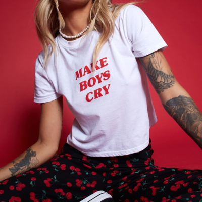 Free shipping-"make boys cry" tee - Thumbnail 2
