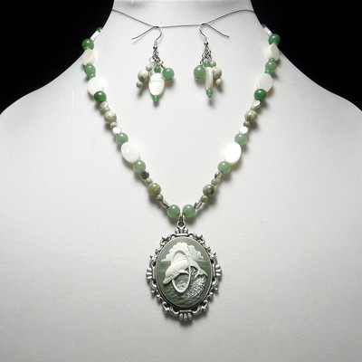 Peace jasper dolphin set