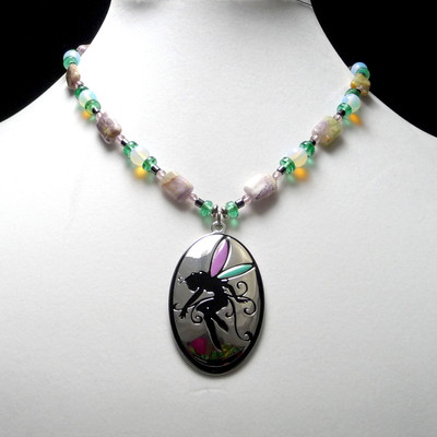Fluorite fairy necklace
