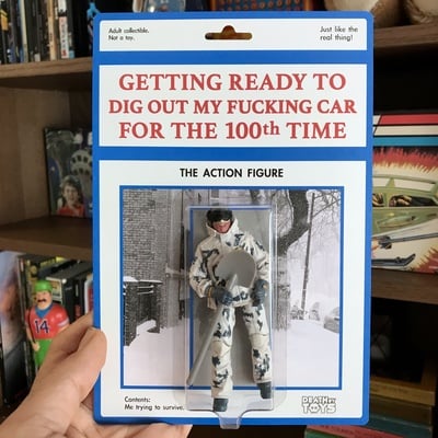 Digging out car (one-of-a-kind)