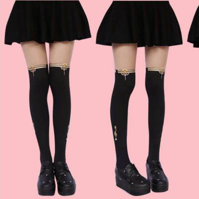 Vintage Stitching Fairy Tall Stockings Pantyhose