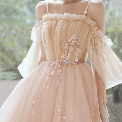 Cute tulle applique short prom dress homecoming dress - Thumbnail 2