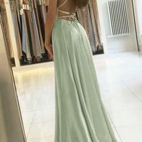 SP1654,Elegant Spaghetti-Straps Long Evening Prom Dress With Split - Thumbnail 2