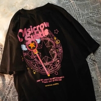 Cute Sakura Card Captor Anime Short Sleeve Shirt Summer Aesthetic Casual E-Girl Kawaii Korean Japanese Harajuku - Thumbnail 6