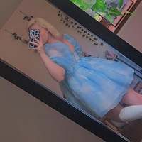 Cute Sexy Blue Cloud Sky Princess Square Neck Puff Sleeve Mini Party Dress Summer Aesthetic E-Girl Kawaii Korean Japanese Harajuku - Thumbnail 8