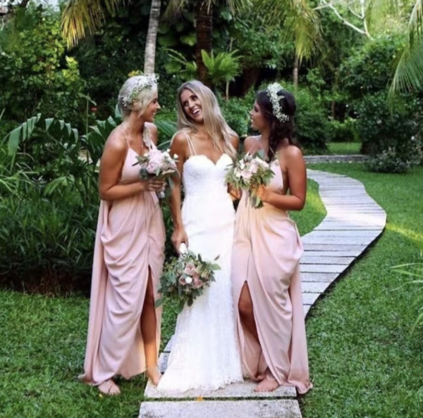 V Neck Bridesmaid Dresses under 100 for Wedding