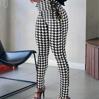 Design Bird Grid Tight Pants - Thumbnail 1