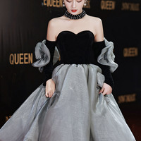 Romantic Sweetheart Neckline Long Prom Dress Evening Dress - Thumbnail 2