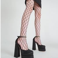 Fashion Satin Clunky Heeled High Heels - 3colors - Thumbnail 4