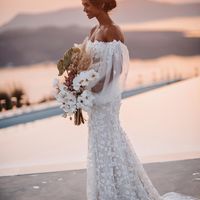 Chic Sweetheart White Lace Wedding Dresses with Sleeves - Thumbnail 6