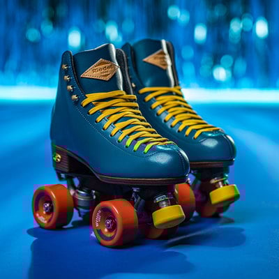 Riedell crew "ocean blue" roller skate