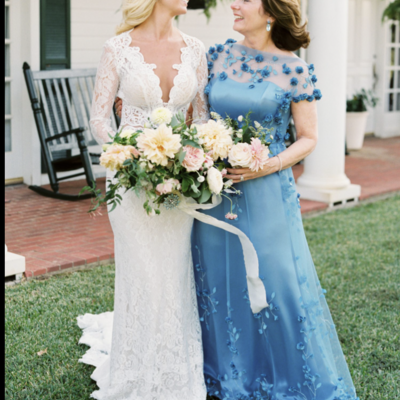 Dark blue mother of the bride dresses with short sleeves - Thumbnail 3