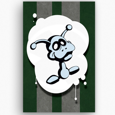 Alien blue - limited run 18x28 canvas print 