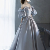 Stunning blue long prom dress princess dress - Thumbnail 4