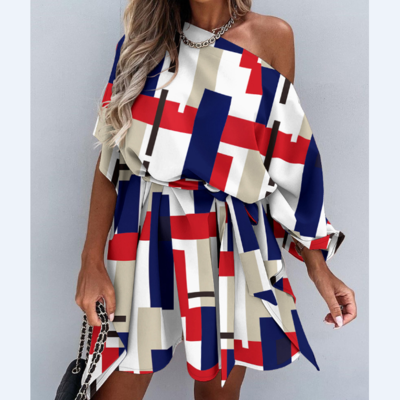 Casual print women loose dress