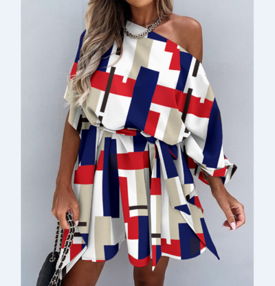 Casual Print Women Loose Dress