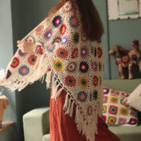RETRO FLOWERS TASSET CAPE - Thumbnail 2