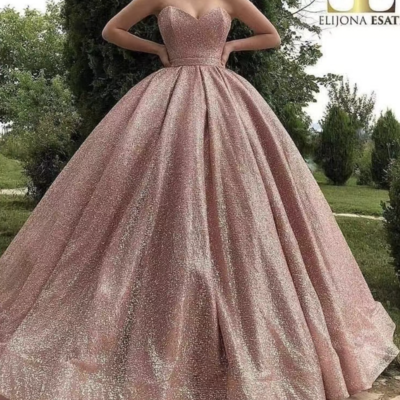 Sweetheart sparkly prom dresses long - Thumbnail 2