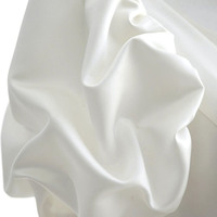 White satin long prom dress white evening dress - Thumbnail 3