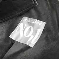 Heart Love Embroidery PU Spring Autumn Fall Winter Fashion Vintage Classic Black Jacket Suit - Thumbnail 4