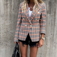 Fashion Plaid Long Sleeve Jacket - Thumbnail 2