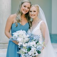 Elegant A-Line Sweethart Chiffon Long Bridesmaid Dresses - Thumbnail 3