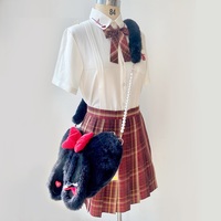 Cute Devil Angel Black Pink Rabbit Messenger Bag - Thumbnail 4