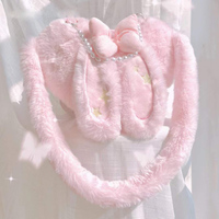 Cute Devil Angel Black Pink Rabbit Messenger Bag - Thumbnail 2