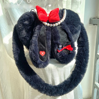 Cute Devil Angel Black Pink Rabbit Messenger Bag - Thumbnail 3