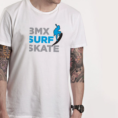 Surf tee, white