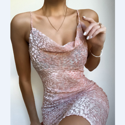 Sexy leopard print sling sleeveless dress - Thumbnail 3