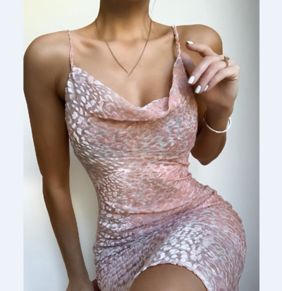 Sexy Leopard Print Sling Sleeveless Dress