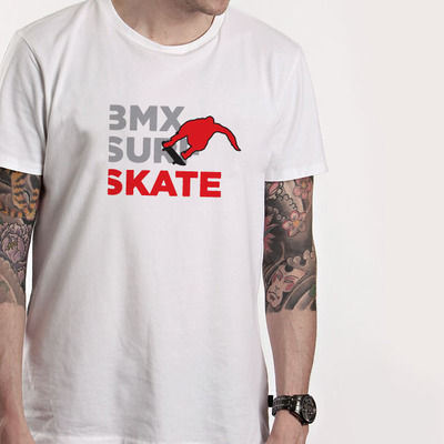 Skate tee, white