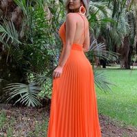 SP2035,A-Line Spaghetti Straps V-Neck Long Prom Dresses Formal Evening Gowns  - Thumbnail 1