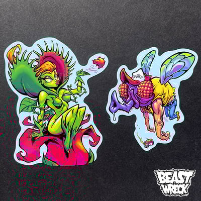 Venus fly trap sticker sheet